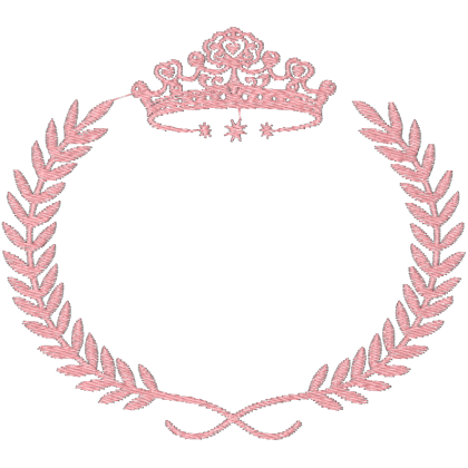 Matriz de Bordado Moldura Rosa Com Coroa 